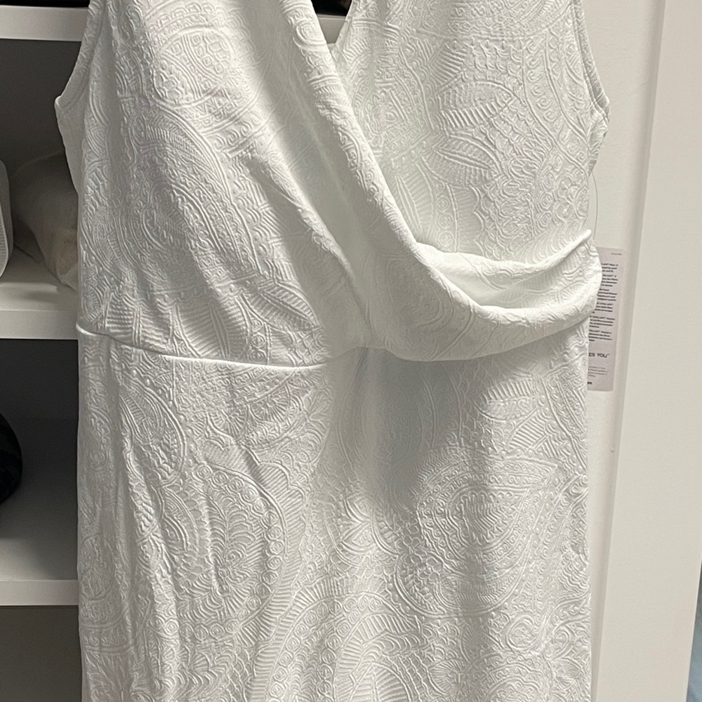 Land's End White Swim Dress